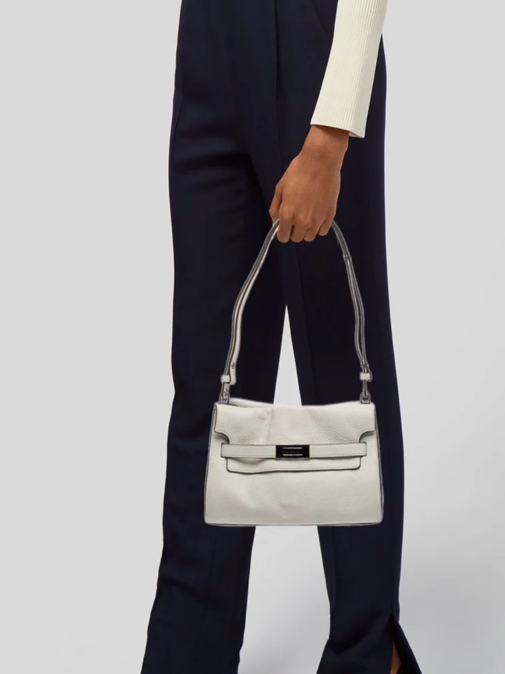 Tory Burch TB Lee Radziwill shoulder bag in white leather NEW NWT $840 lv purse
